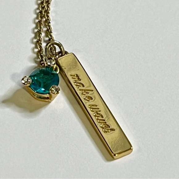 KATE SPADE December Birthstone Crystal Gold Chain Necklace - Picture 3 of 5